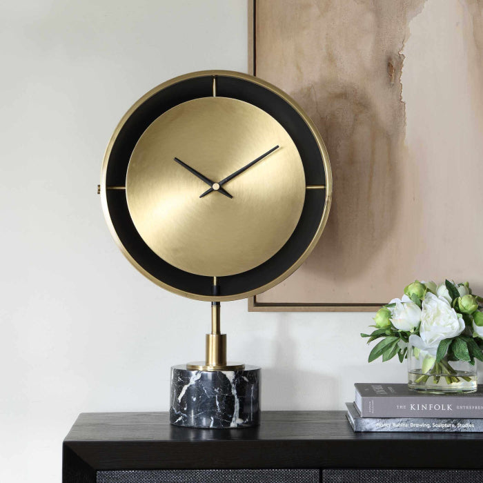 Uttermost Velar Modern Table Clock