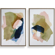 Abstract Afternoon Framed Canvases - Set of 2