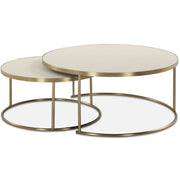 Aragon Nesting Coffee Tables in White - Set of 2