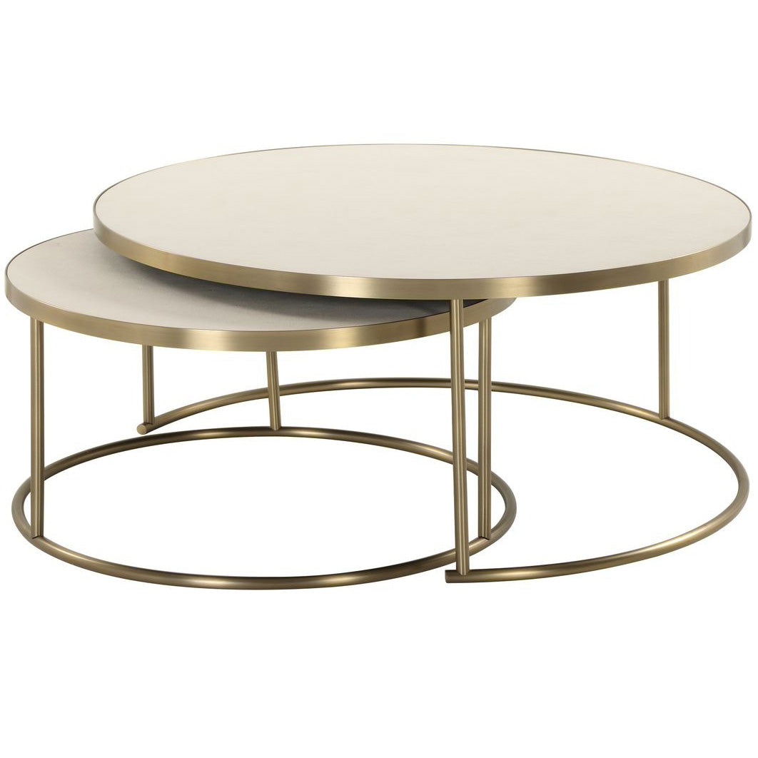 Uttermost Aragon Nesting Coffee Tables in White - Set of 2