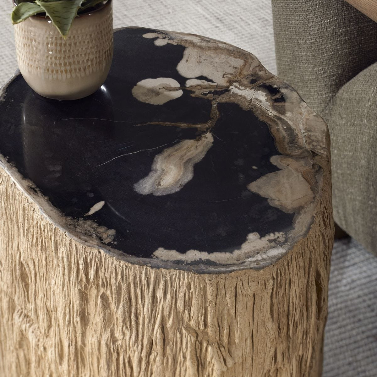 Uttermost Arco Top Accent Table in Petrified Wood