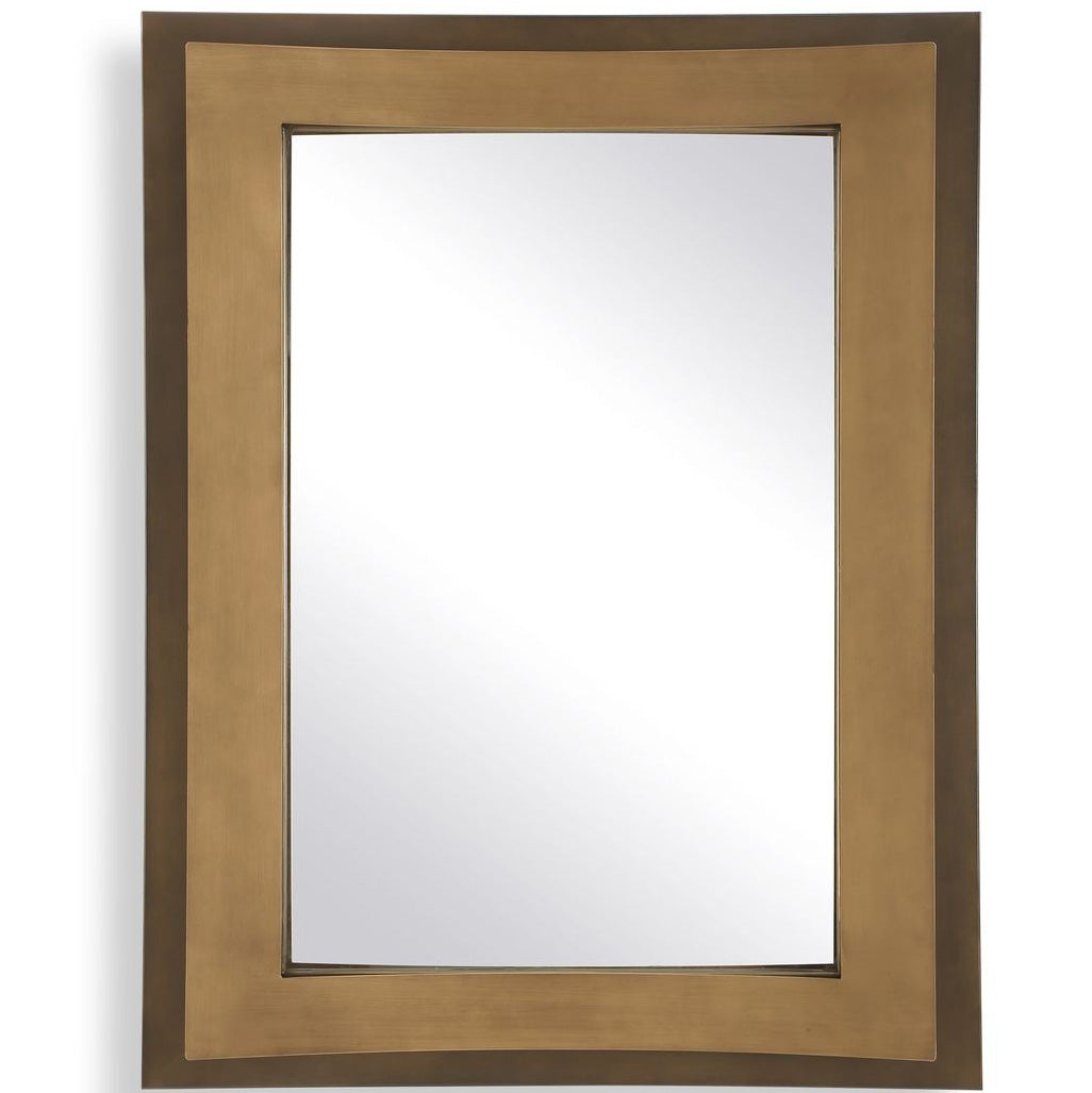 Around The Bend Mirror in Golden Bronze