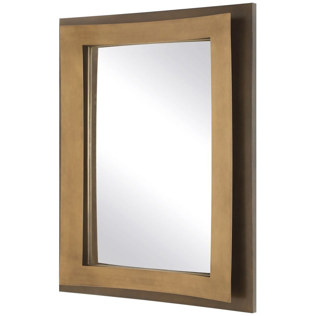 Uttermost Around The Bend Mirror in Golden Bronze
