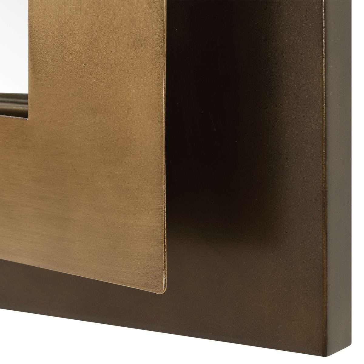 Uttermost Around The Bend Mirror in Golden Bronze
