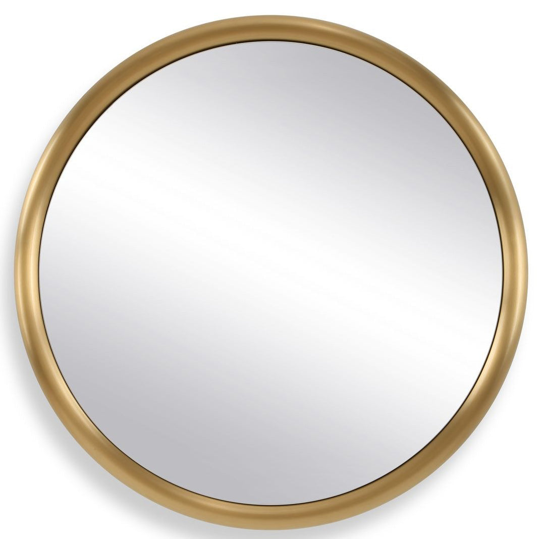 Atkinson Modern Round Mirror in Brass