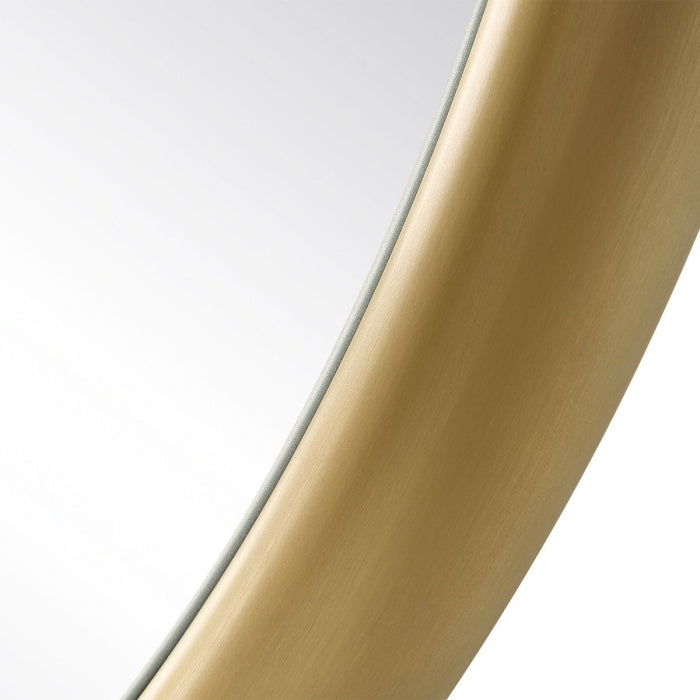 Uttermost Atkinson Modern Round Mirror in Brass