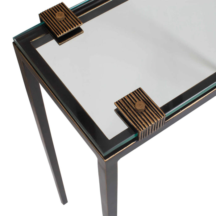 Uttermost Averona Glass Top Side Table