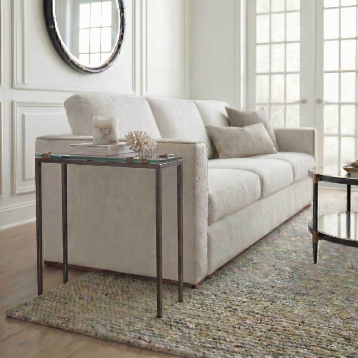 Uttermost Averona Glass Top Side Table