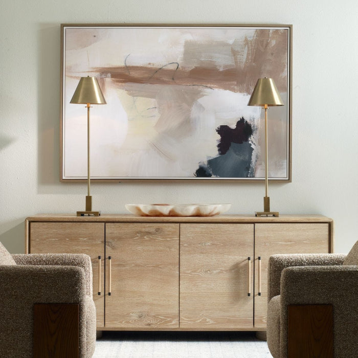 Uttermost Bluster Framed Abstract Canvas