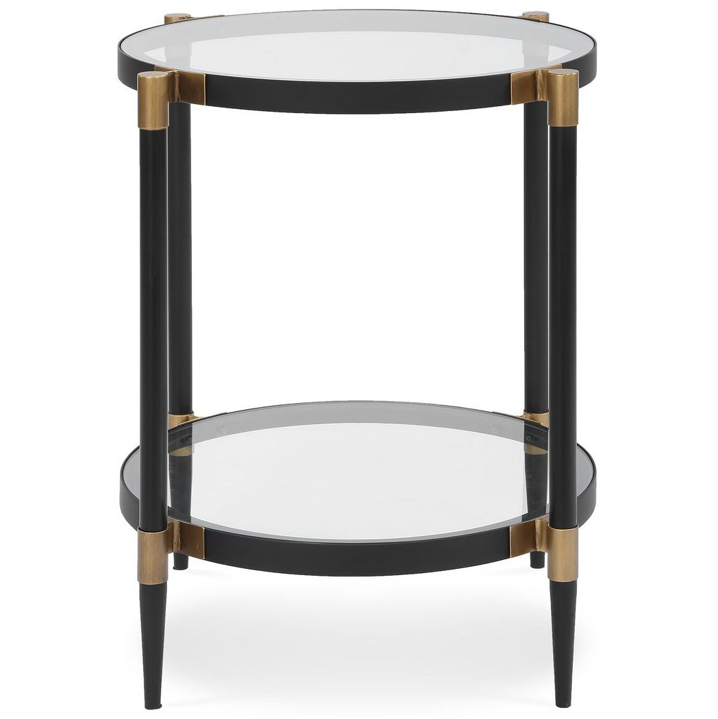 Chadid Round Side Table in Glass