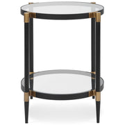 Chadid Round Side Table in Glass