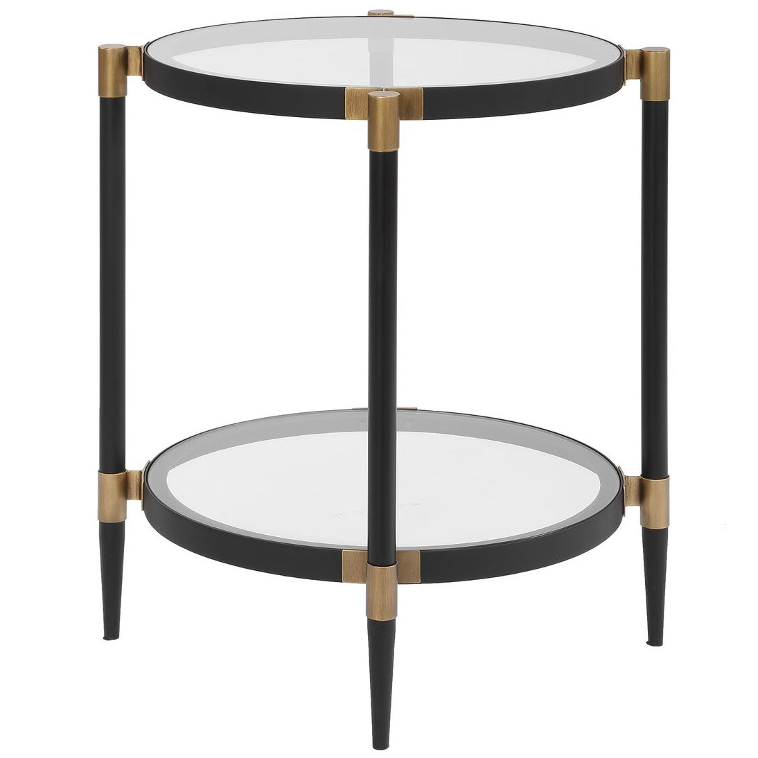 Uttermost Chadid Round Side Table in Glass