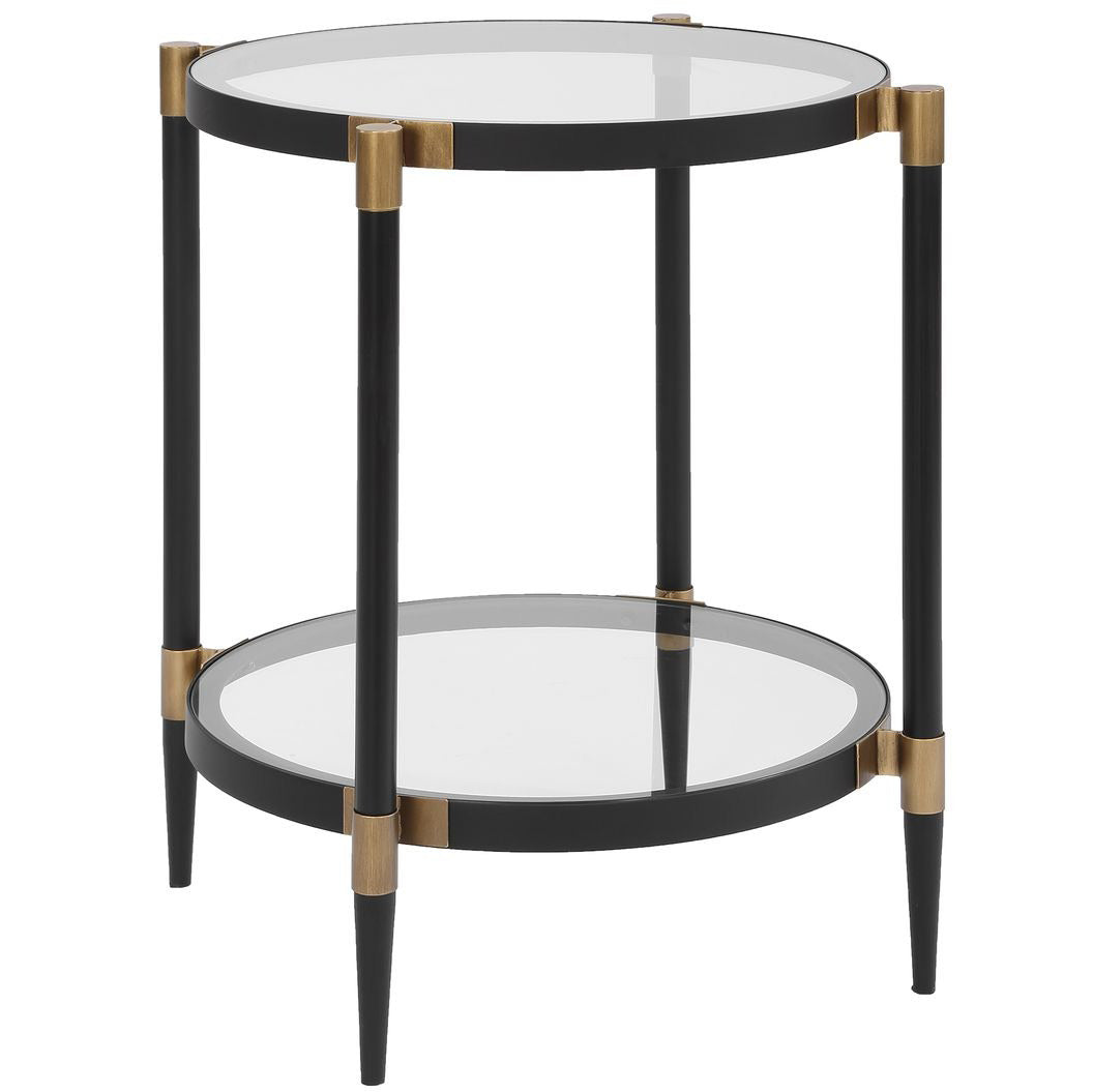 Uttermost Chadid Round Side Table in Glass
