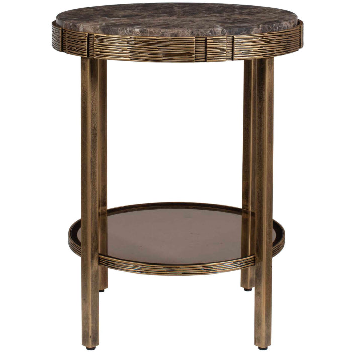 Uttermost Cusano Round Dark Marble Side Table
