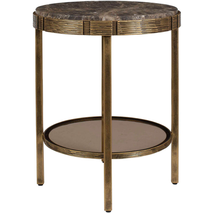 Uttermost Cusano Round Dark Marble Side Table