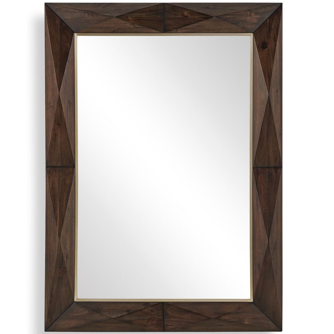 Diamond In The Rough Mirror in Wood