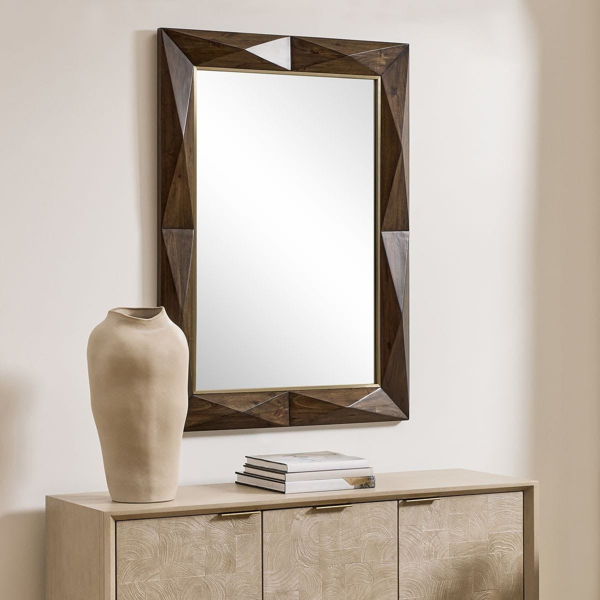 Uttermost Diamond In The Rough Mirror in Wood