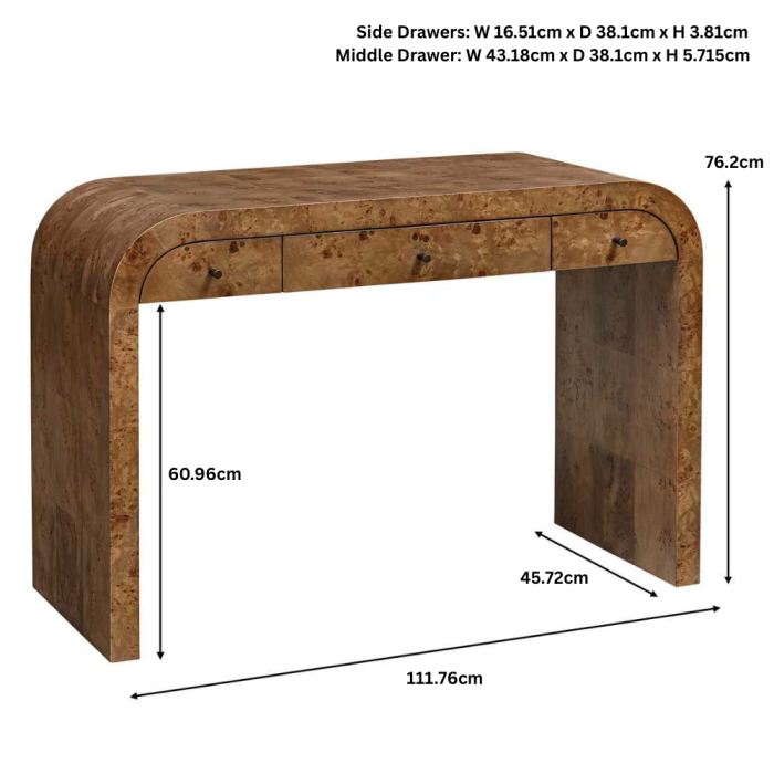 Uttermost Rocco Mappa Burl Desk