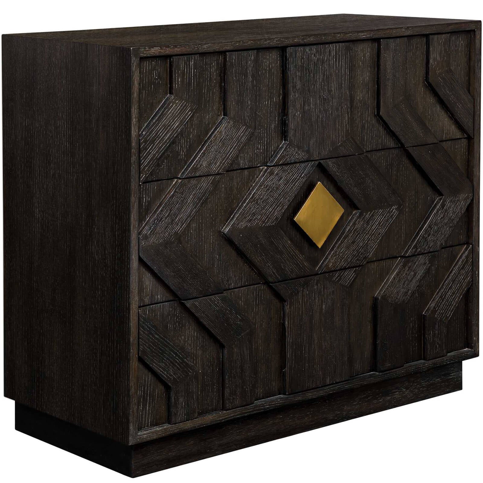 Uttermost Faulkner 3 Drawer Modern Chest of Drawers