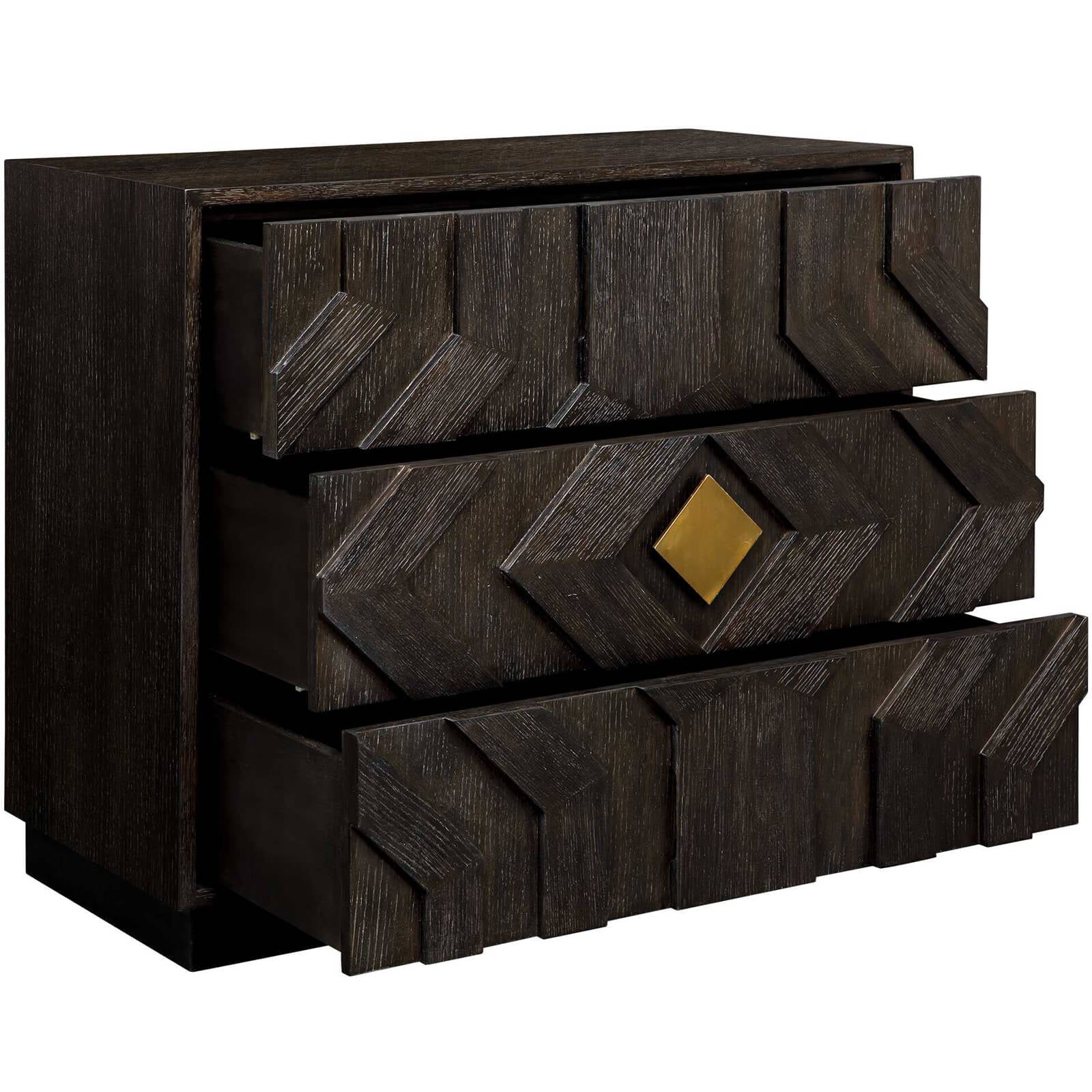 Uttermost Faulkner 3 Drawer Modern Chest of Drawers