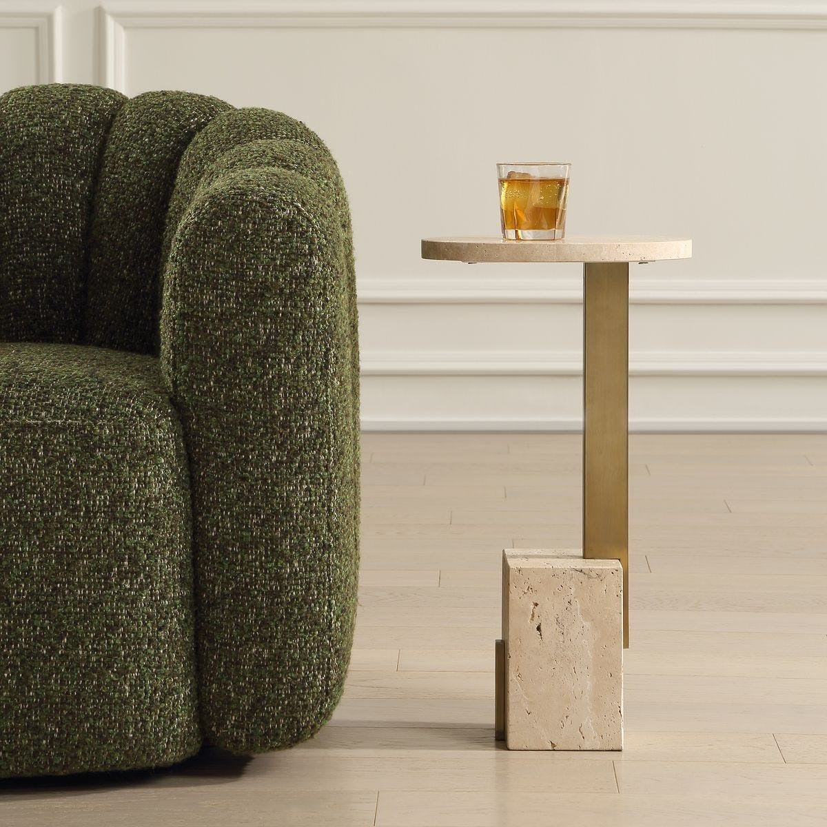 Uttermost Feranno Accent Table in Travertine