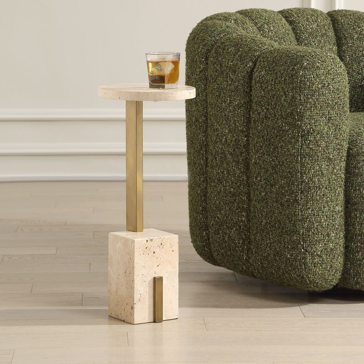 Uttermost Feranno Accent Table in Travertine