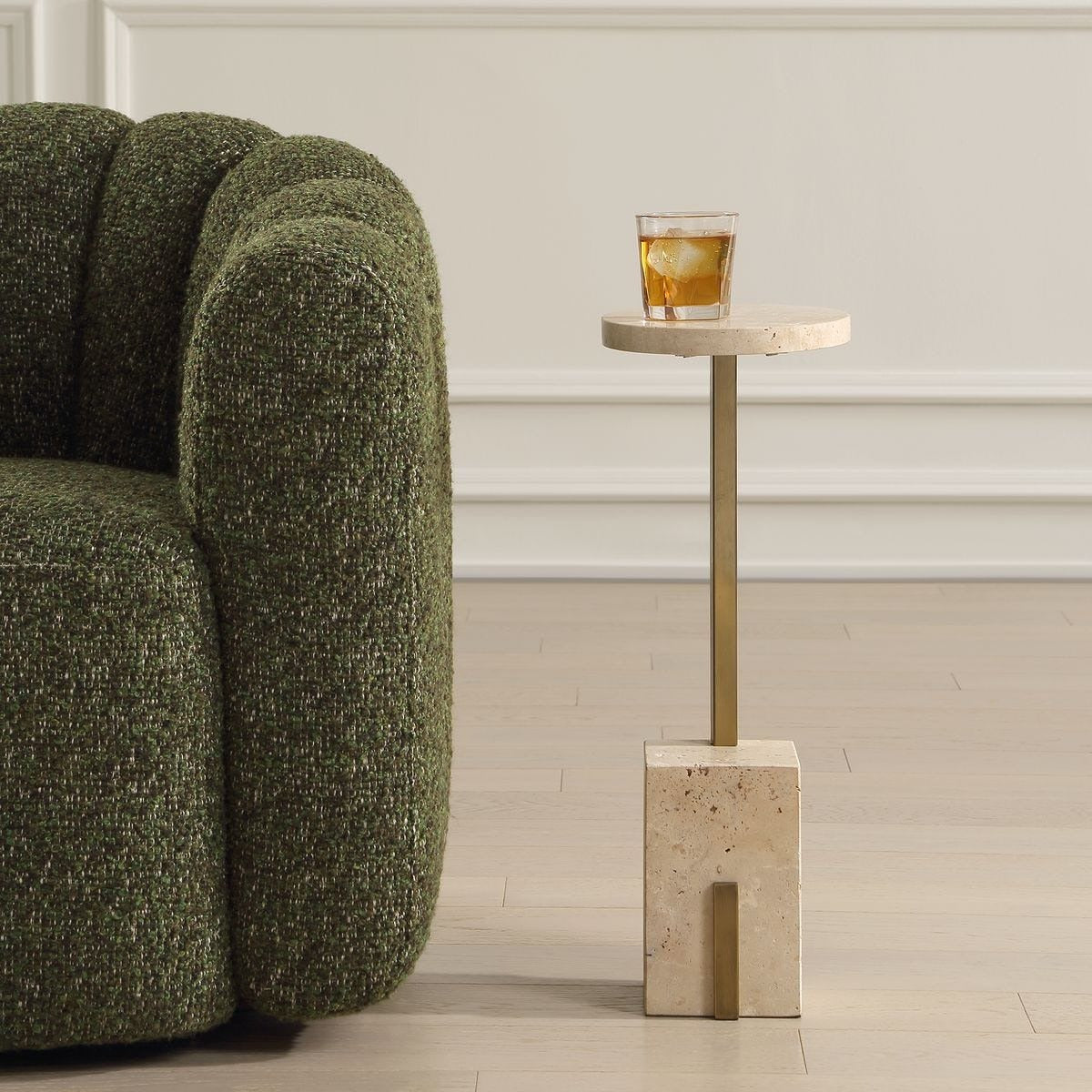 Uttermost Feranno Accent Table in Travertine