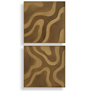 Golden Terrain Wooden Wall Decor - Set of 2