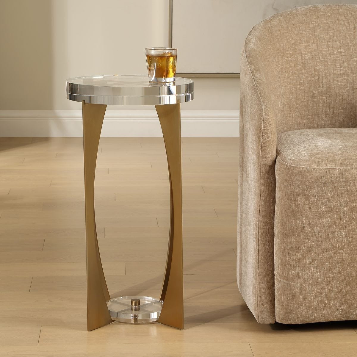 Uttermost Kolkata Accent Table in Brass