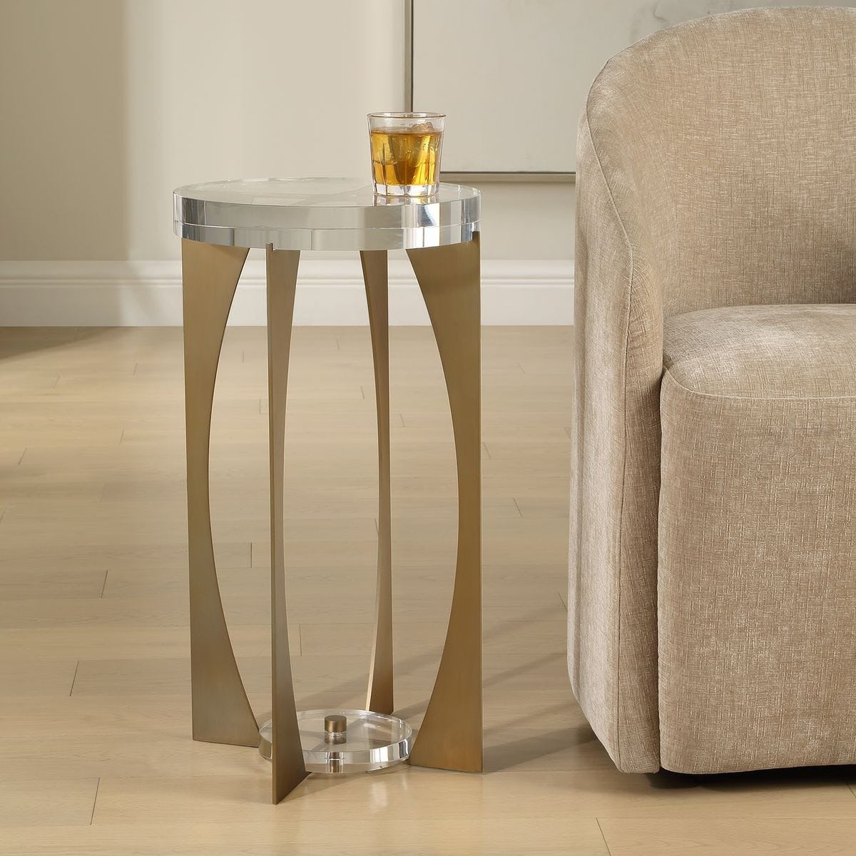 Uttermost Kolkata Accent Table in Brass