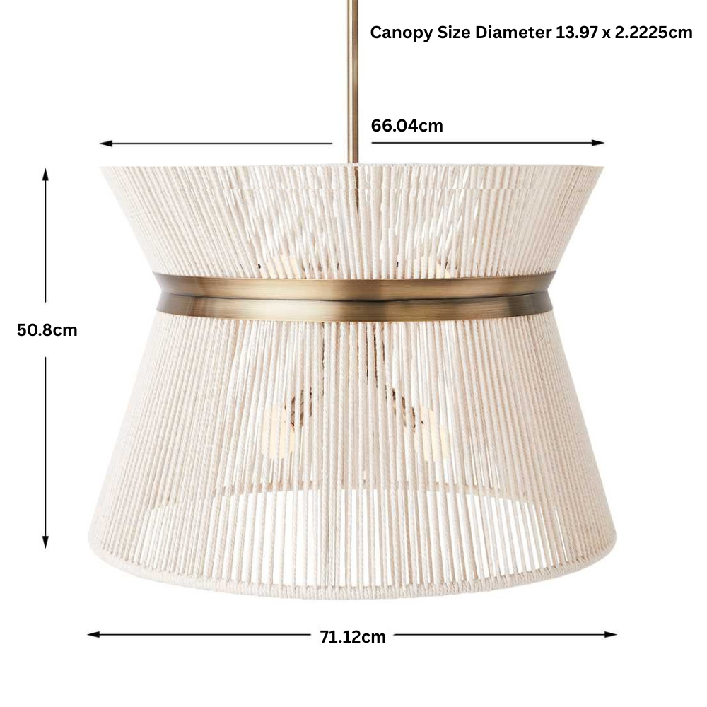 Uttermost Highly Strung 8 Light Pendant in White