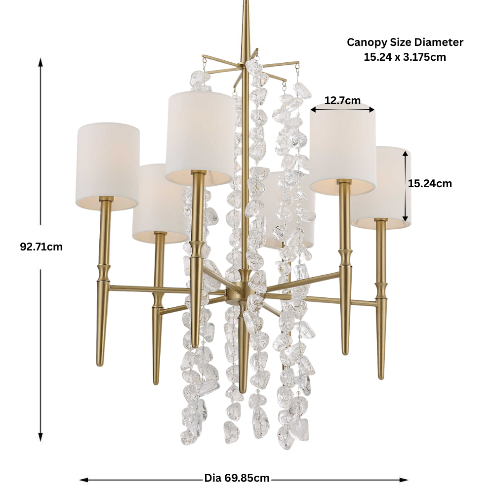 Uttermost Waterfall 6 Light Chandelier
