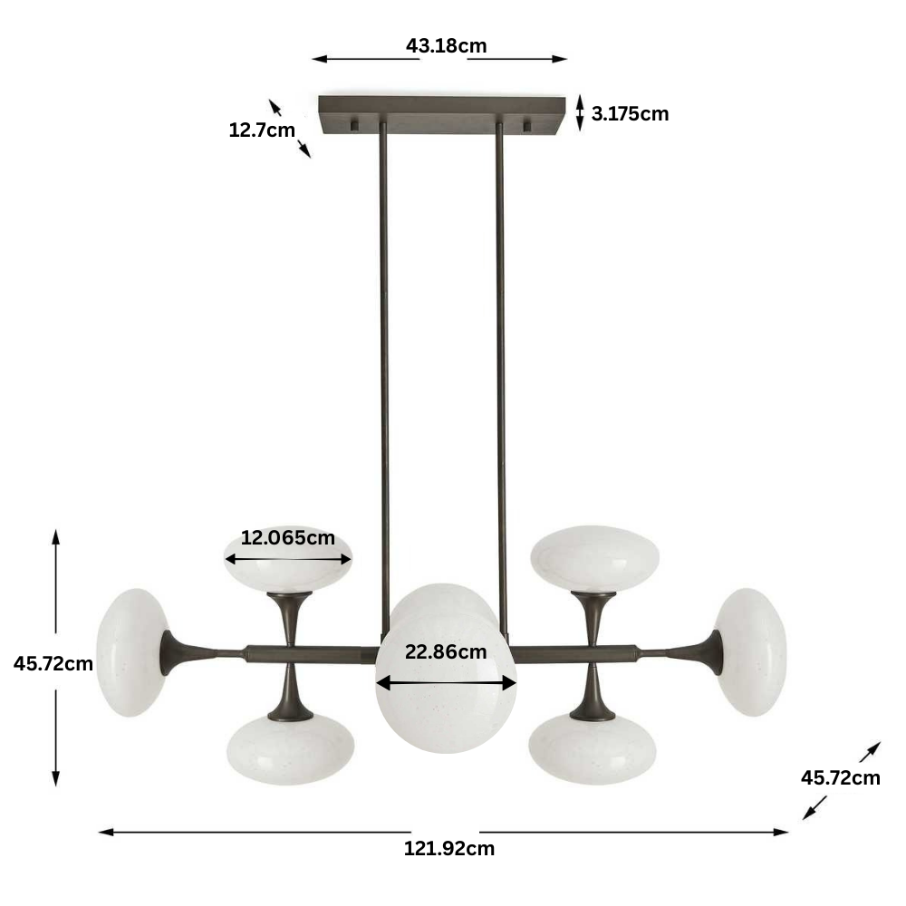 Uttermost Vienna 8 Light Pendant in Bronze