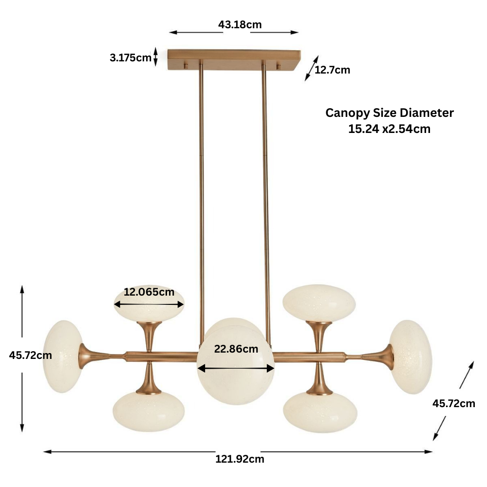 Uttermost Vienna 8 Light Pendant in Brass