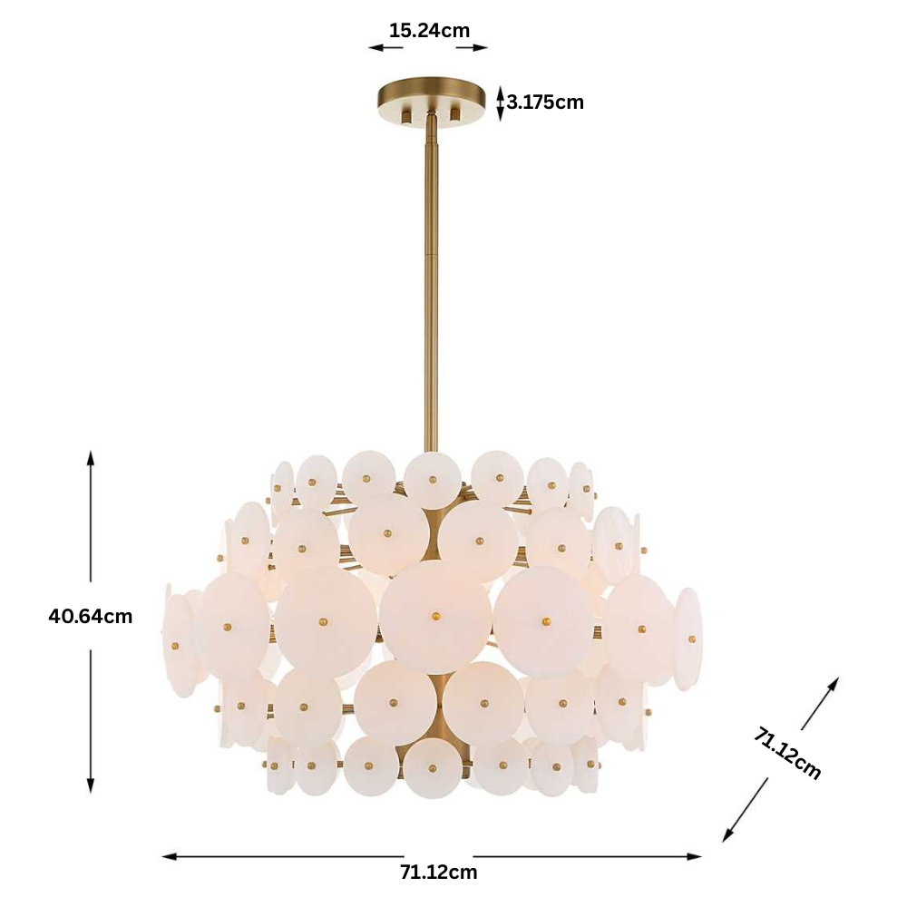 Uttermost Alabaster Radiance 8 Light Pendant