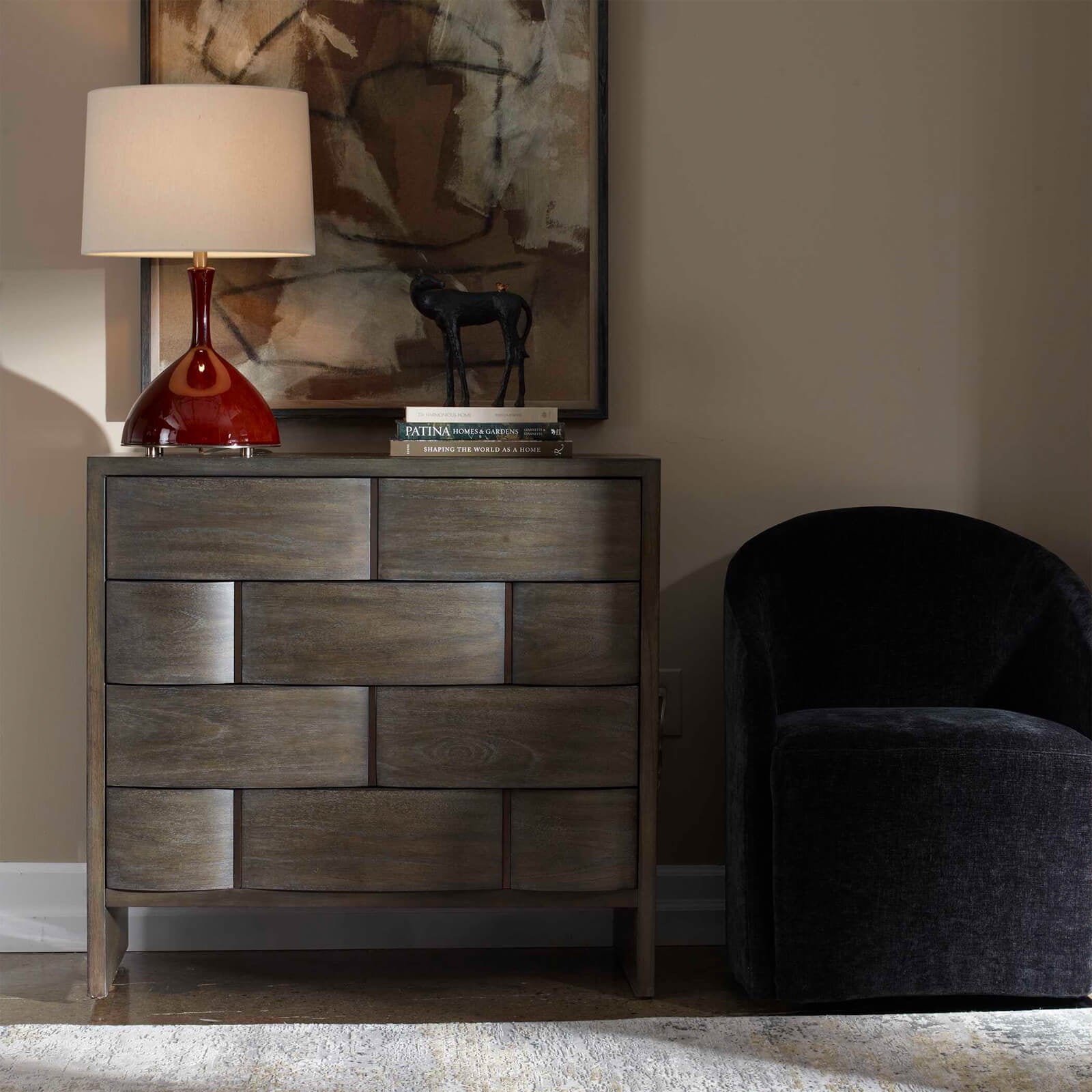 Uttermost Lydon 4 Drawer Chest of Drawers in Brown