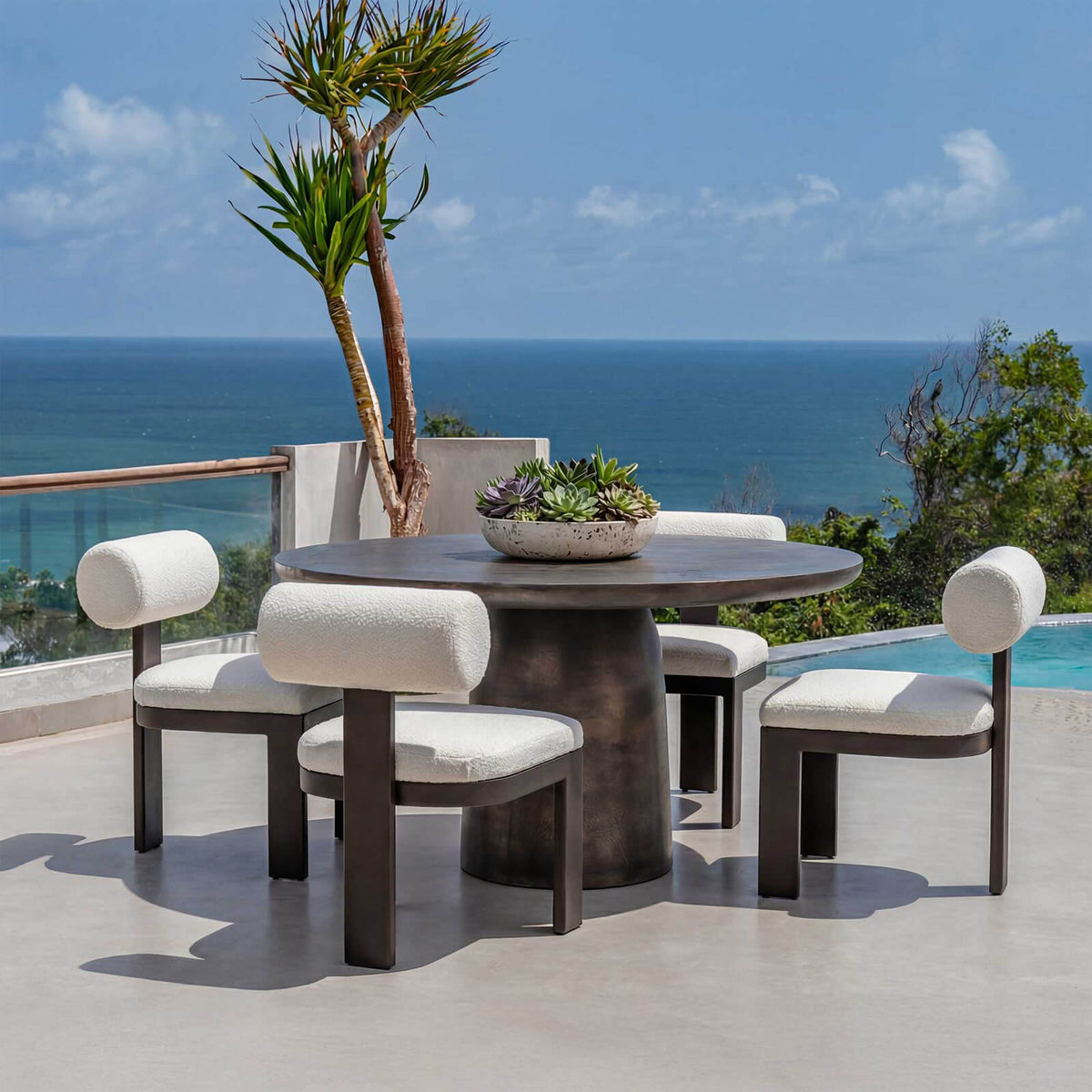 Uttermost Madrone Indoor-Outdoor Bronze Dining Table - 122cm