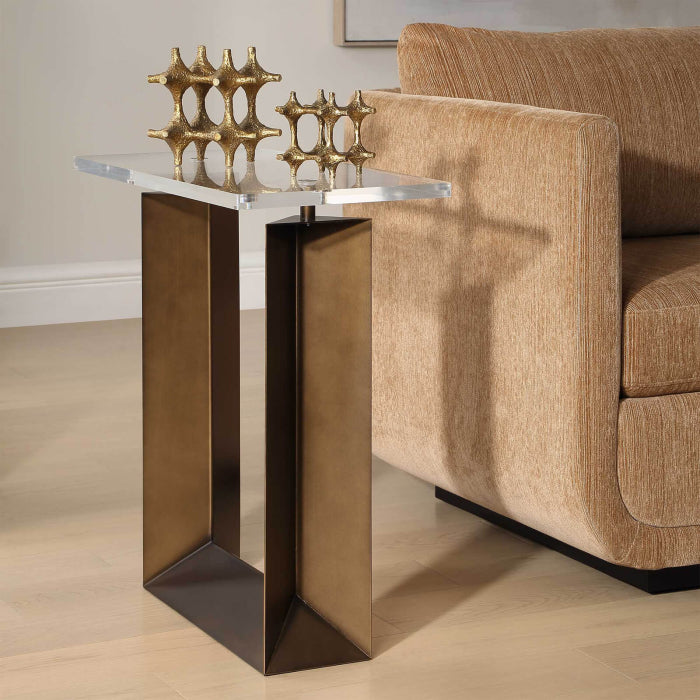 Uttermost McElroy Modern Bronze Side Table