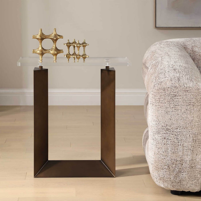 Uttermost McElroy Modern Bronze Side Table