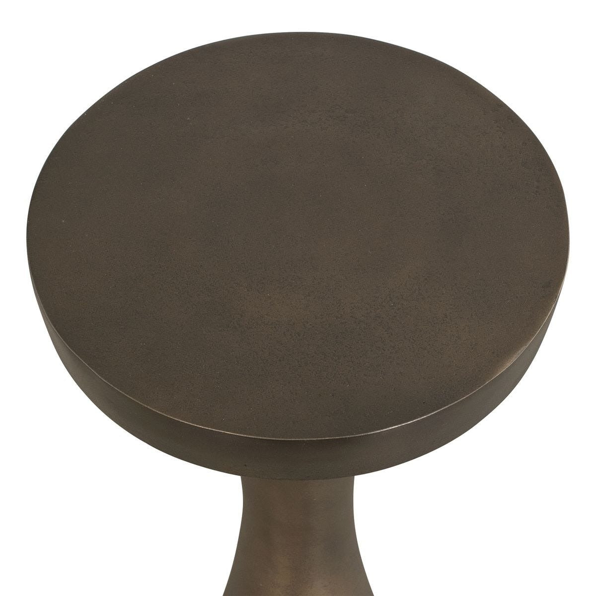 Uttermost Miko Indoor-Outdoor Drink Table in Bronze