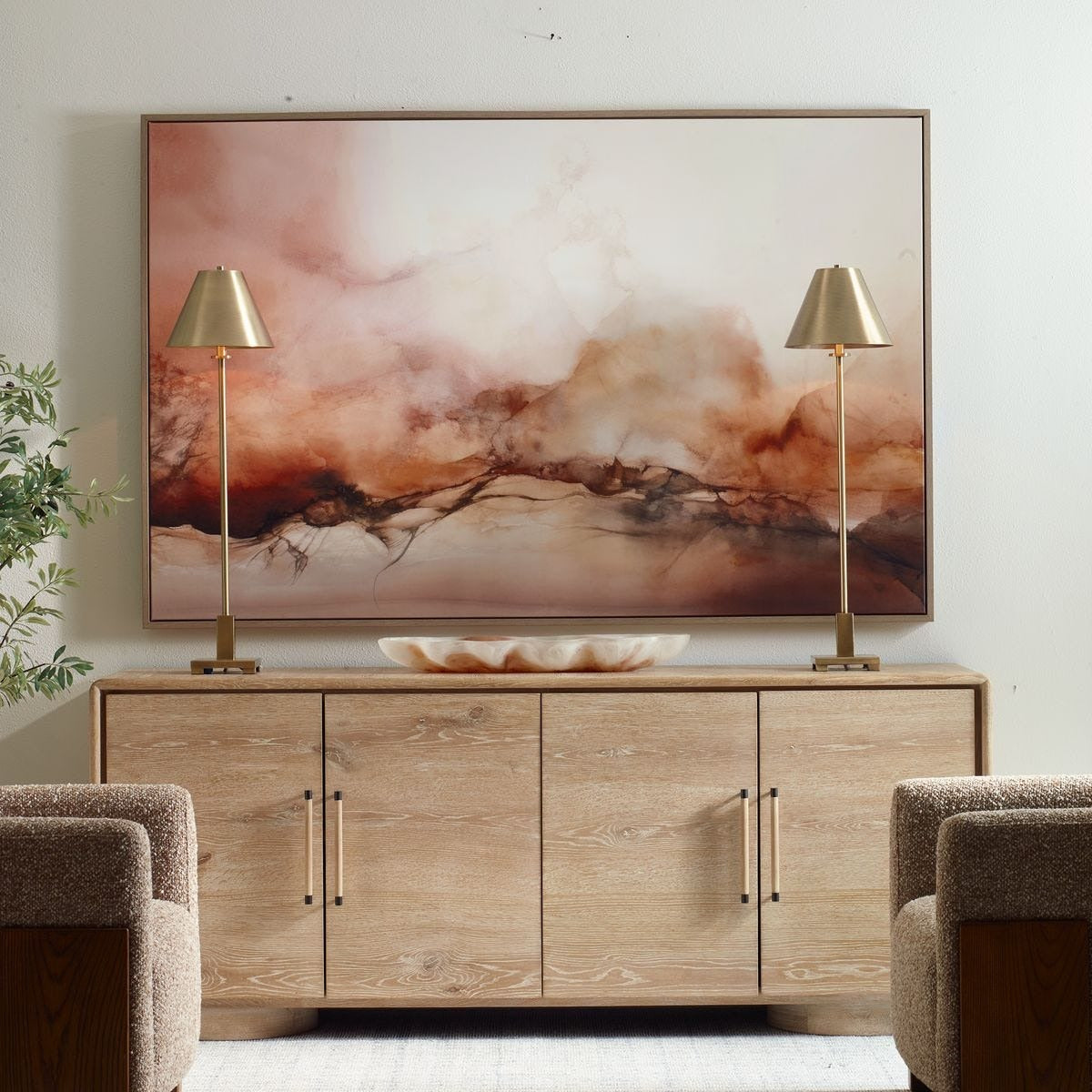 Uttermost Rise Framed Modern Canvas