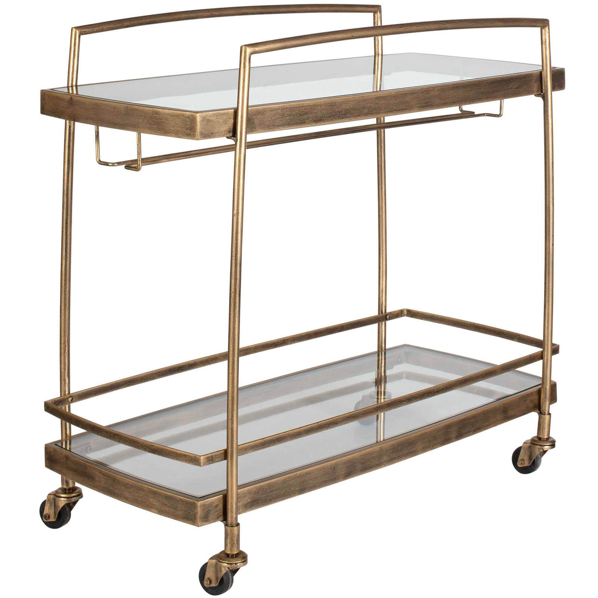 Uttermost Scarritt Antique Brass Bar Cart