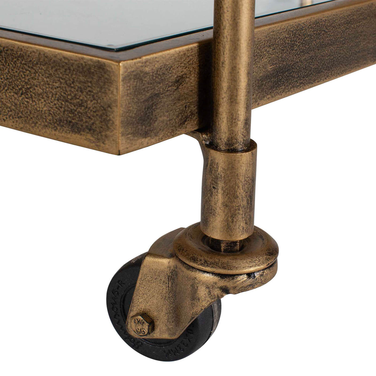 Uttermost Scarritt Antique Brass Bar Cart