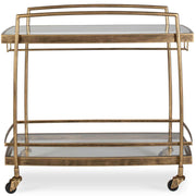 Scarritt Antique Brass Bar Cart