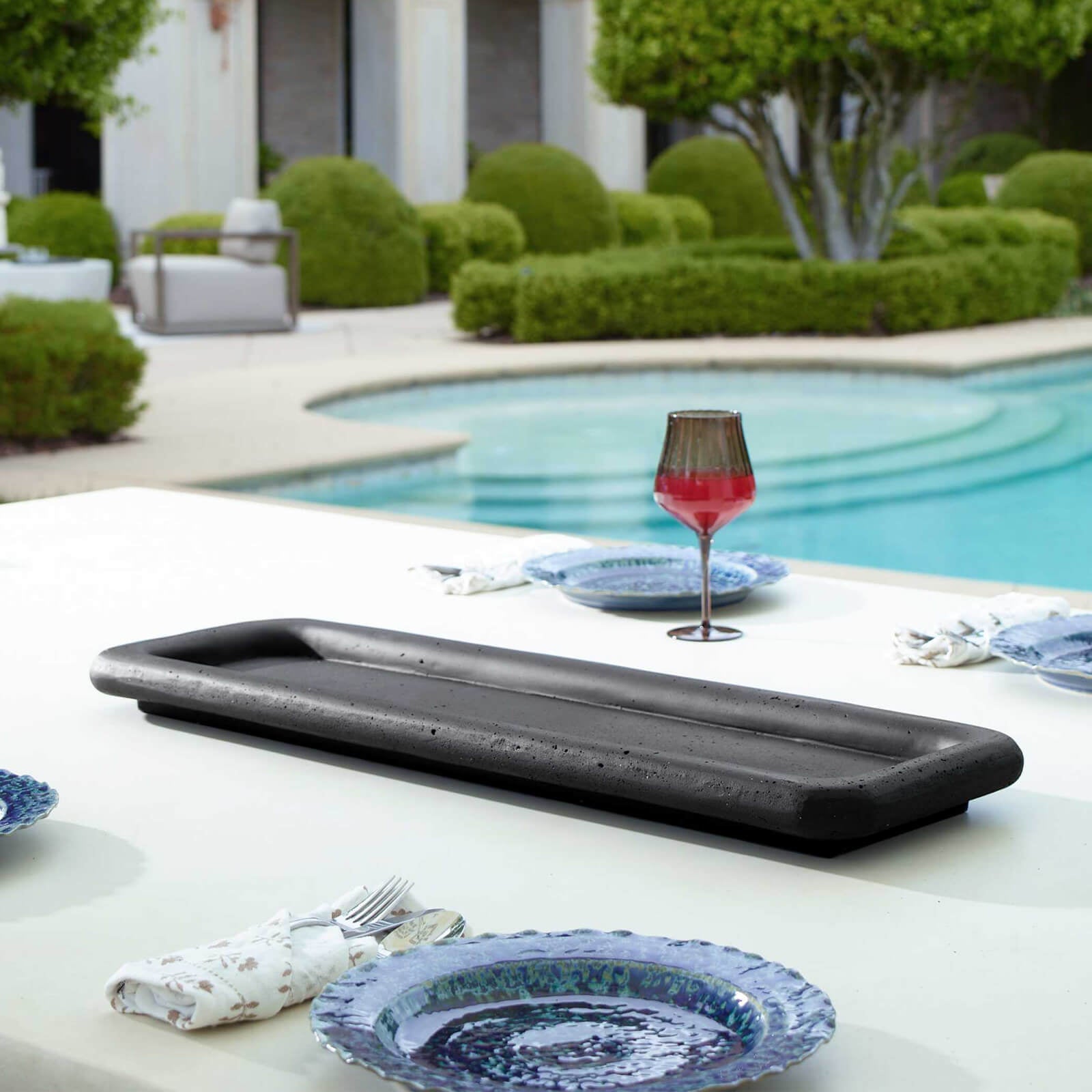 Uttermost Shadowline Indoor-Outdoor Black Tray