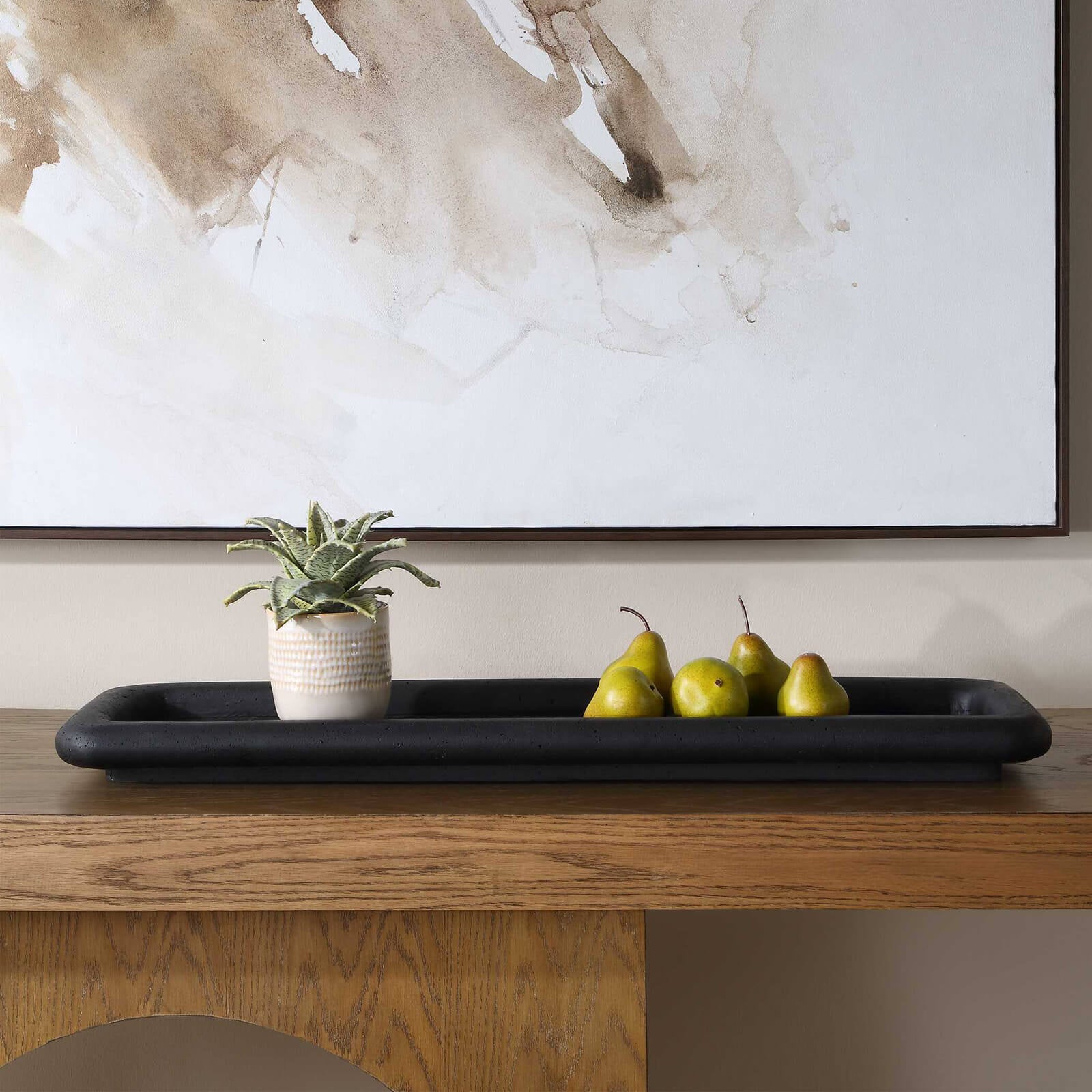 Uttermost Shadowline Indoor-Outdoor Black Tray