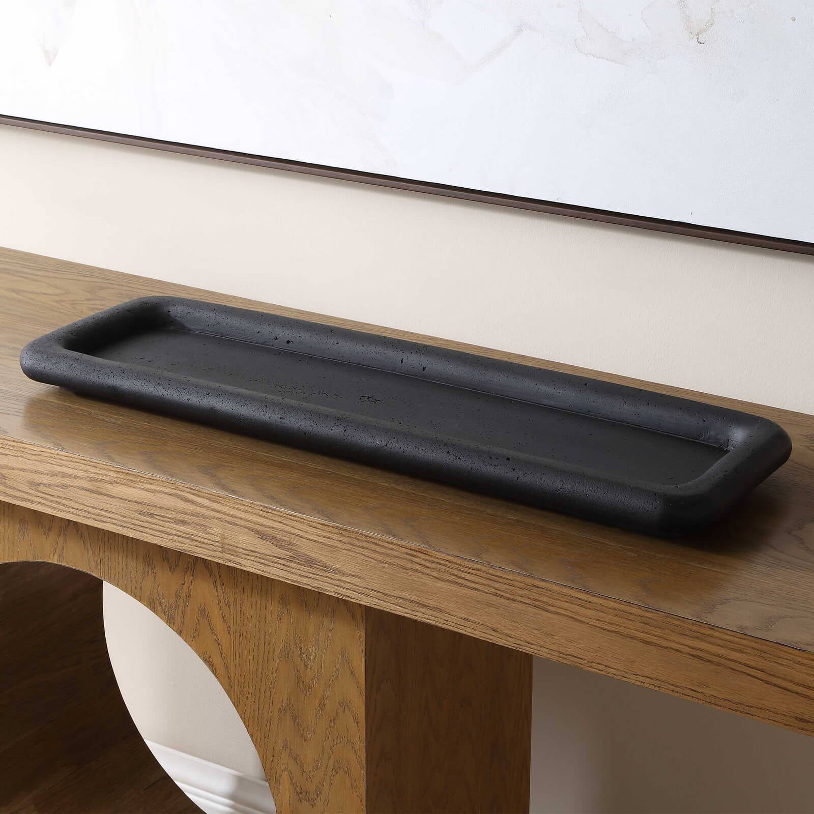 Uttermost Shadowline Indoor-Outdoor Black Tray
