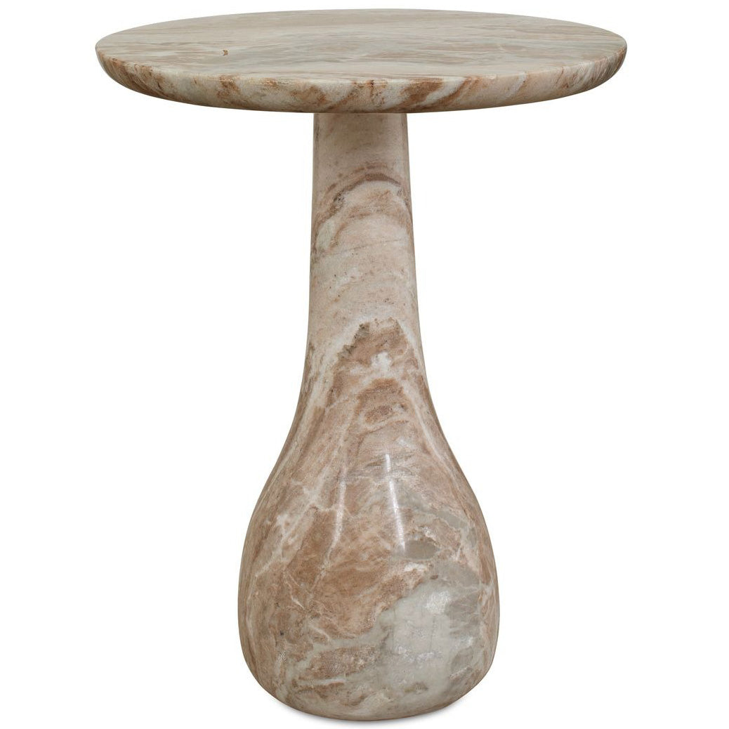 Shura Indoor-Outdoor Accent Table in Marble
