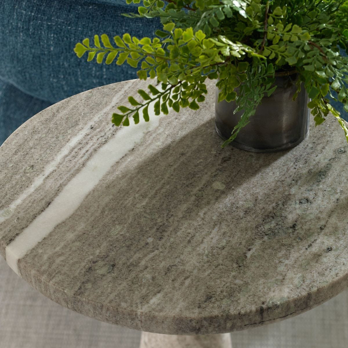 Uttermost Shura Indoor-Outdoor Accent Table in Marble