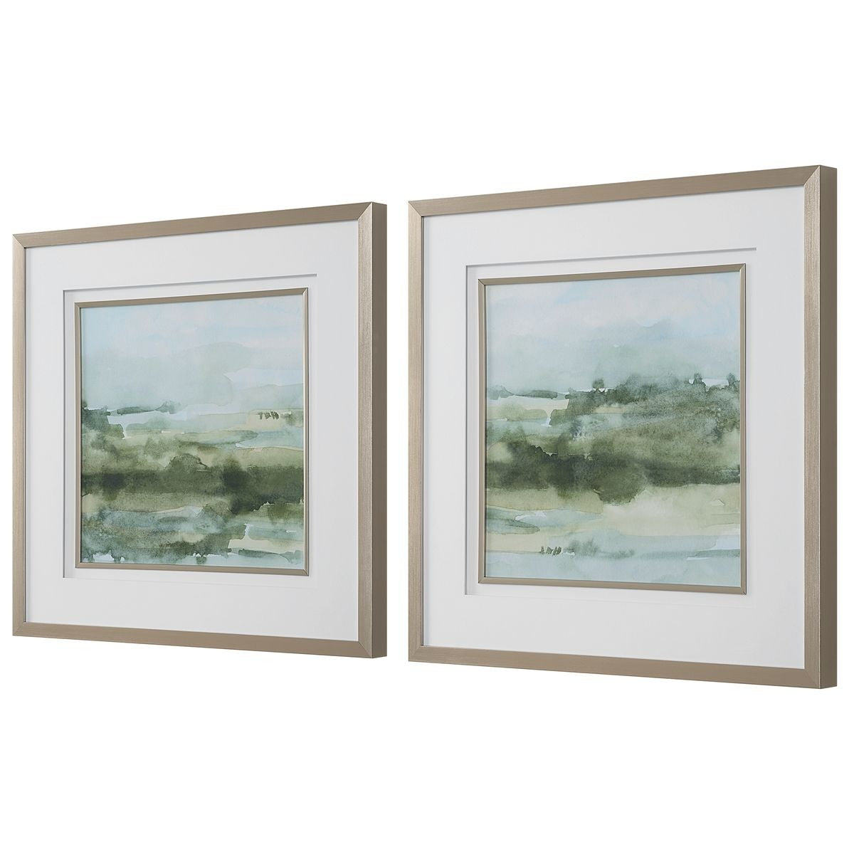 Uttermost Soft Sage Framed Prints Set of 2